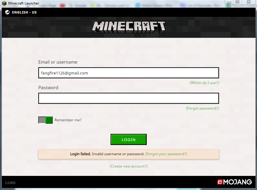 emails and passwords for minecraft